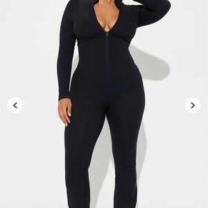 Fashion Nova Black Long Sleeve Jumpsuit